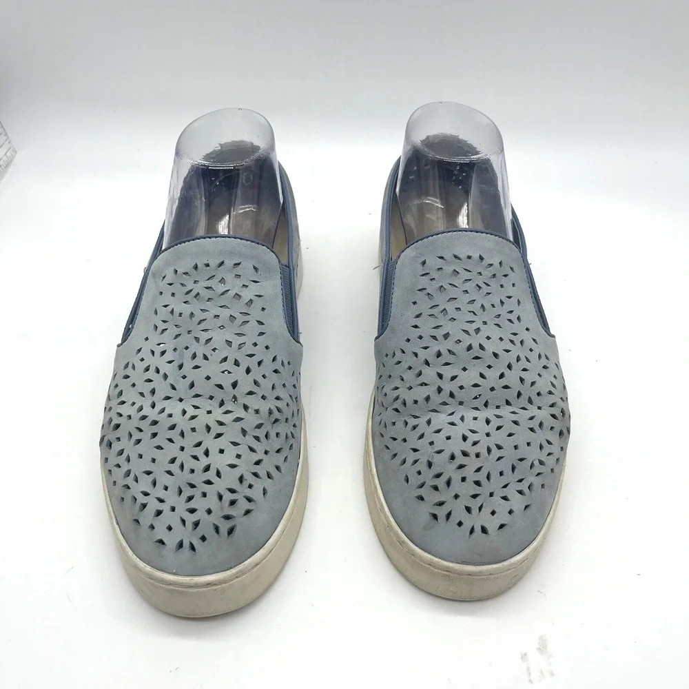 Vionic Perforated Slip On Sneakers Women's‎ Size 9 Blue Leather Cutout